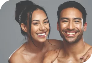 image of a man and woman smiling